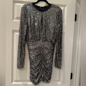 Bardot Mini onyx sequin dress